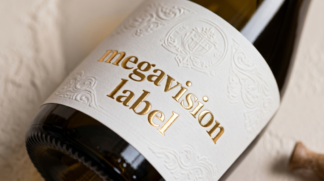 Latest company case about White Textured Paper + Embossing + Gold Foil – Red Wine Label
