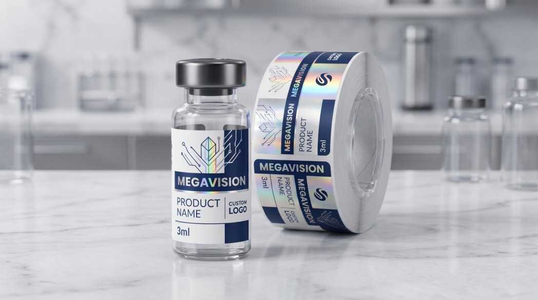 Latest company case about Holographic Peptide Vial Labels – New Trend in Lab Packaging