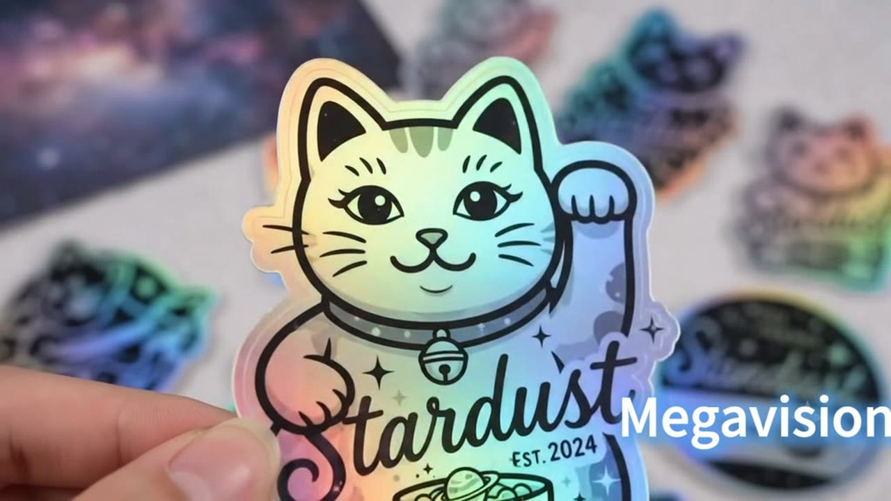 Latest company case about Holographic Creative Stickers – Brand Identity with Light