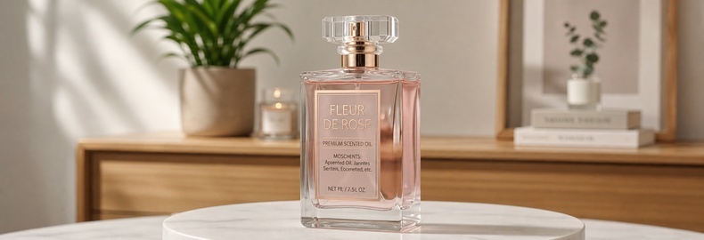 Latest company case about Transparent Perfume Labels for Elegant Rose Fragrance Packaging