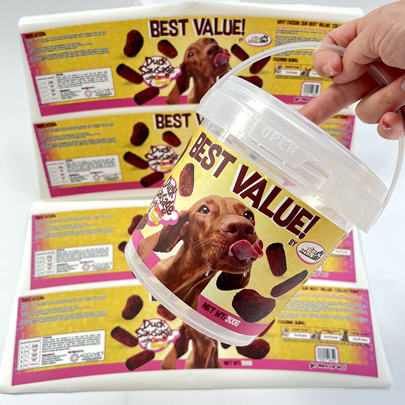 Custom Printing Synthetic Waterproof Vinyl Labels Dog Sausage Food ...